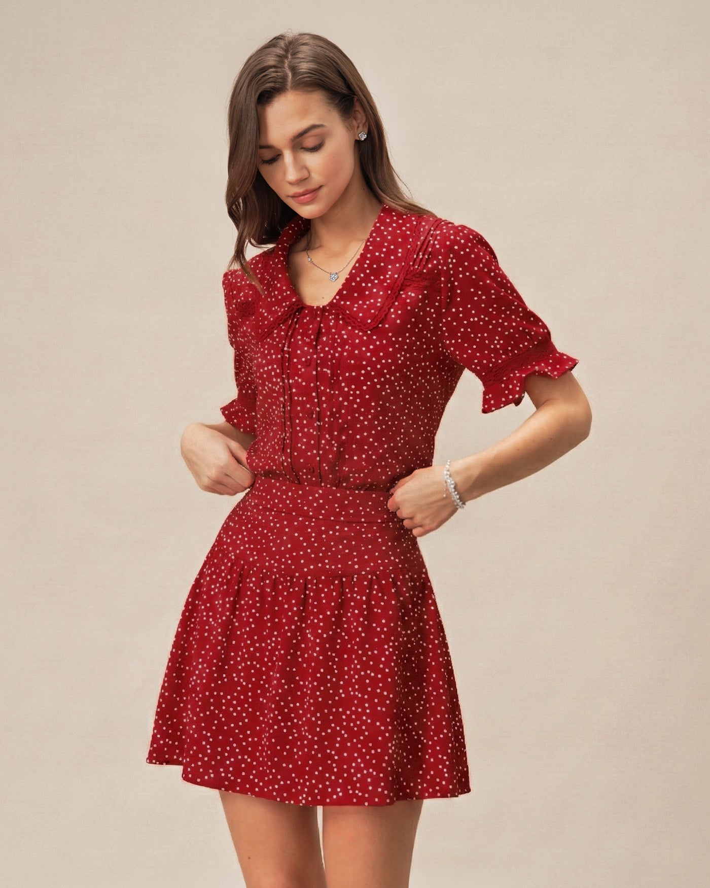 Women's Woven Polyester Blouses Tops - RIHOAS