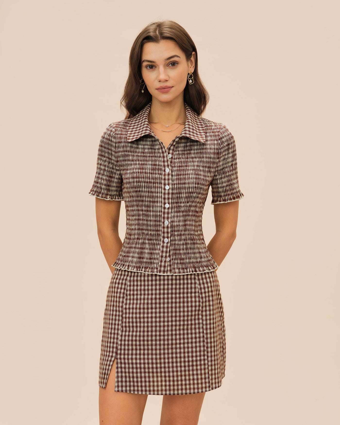 Women's Woven Polyester Blouses Tops - RIHOAS