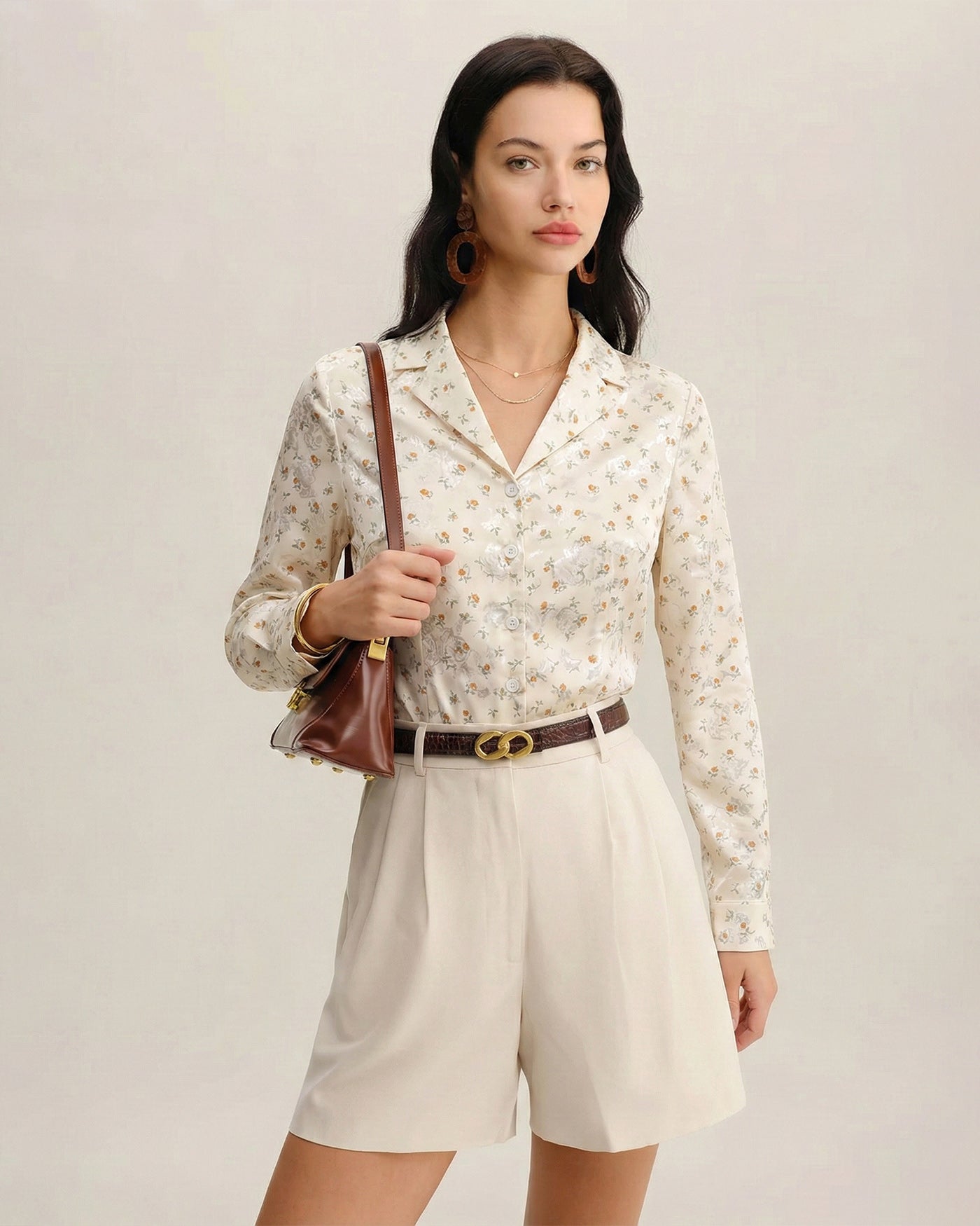 Women's Woven Polyester Blouses Tops - RIHOAS