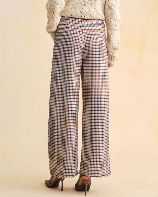 Women's Woven Polyester Casual Pants Bottoms - RIHOAS