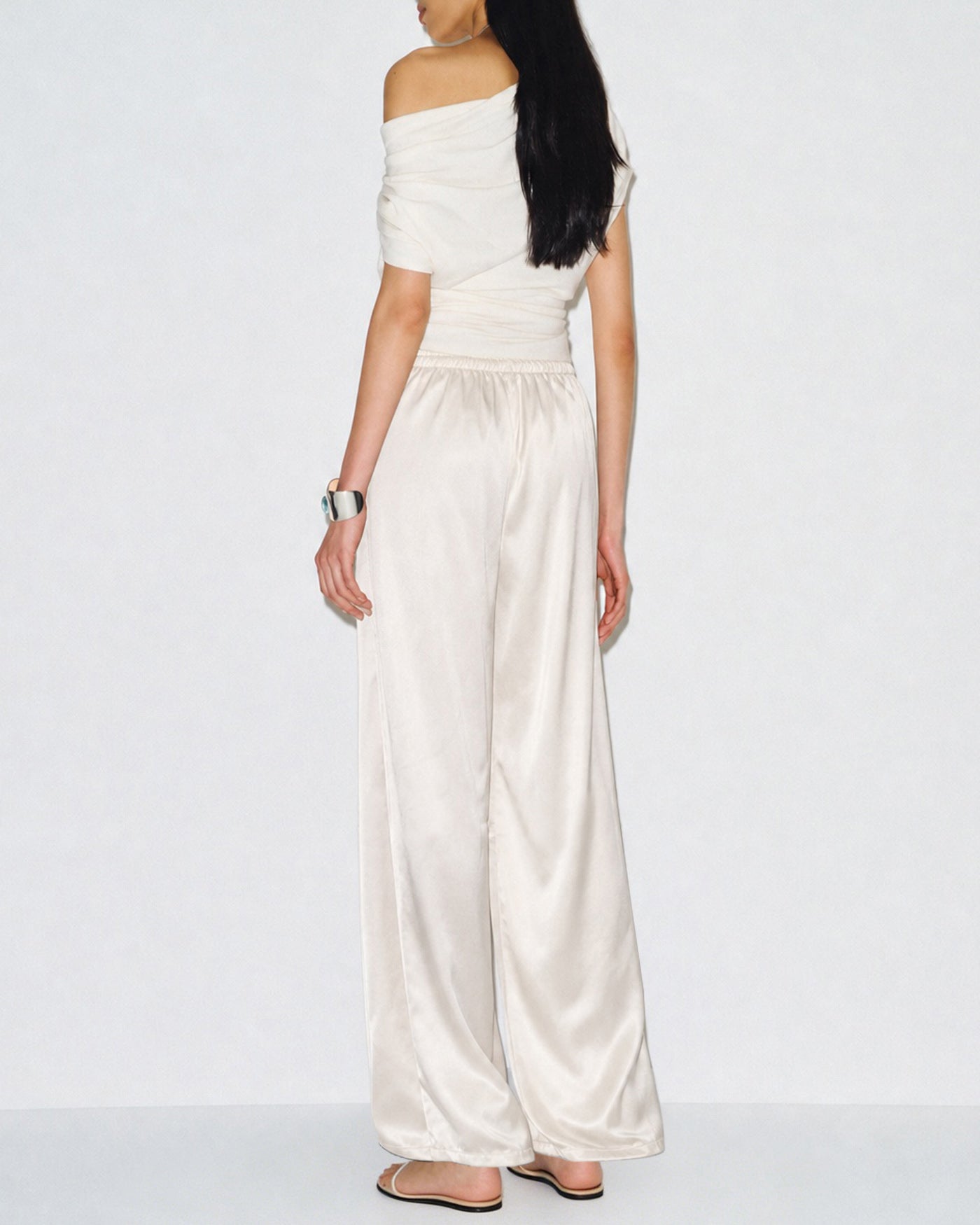 Women's Woven Polyester Casual Pants Bottoms - RIHOAS
