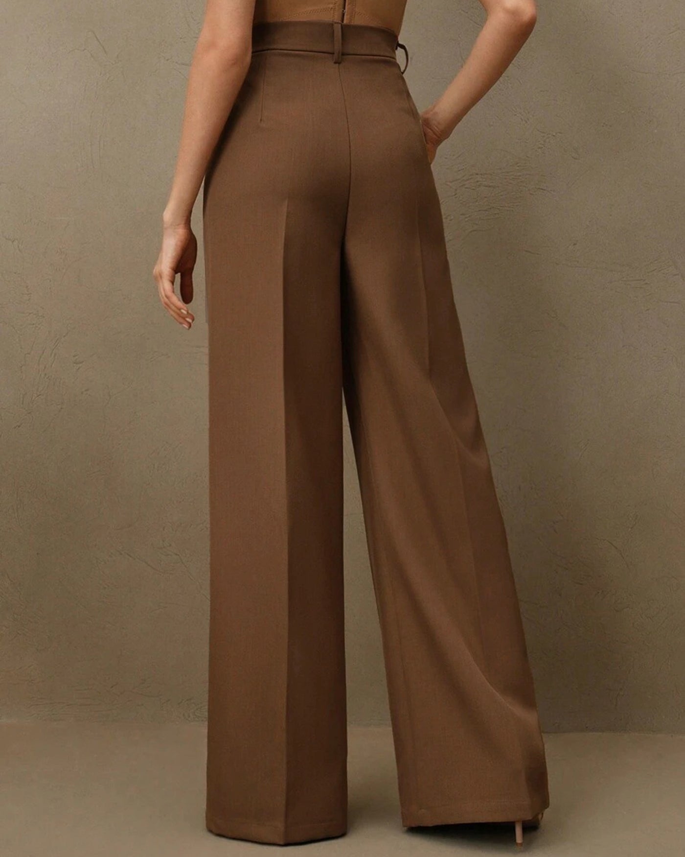 Women's Woven Polyester Casual Pants Bottoms - RIHOAS