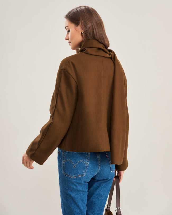 Women's Woven Polyester Coat Outerwear - RIHOAS