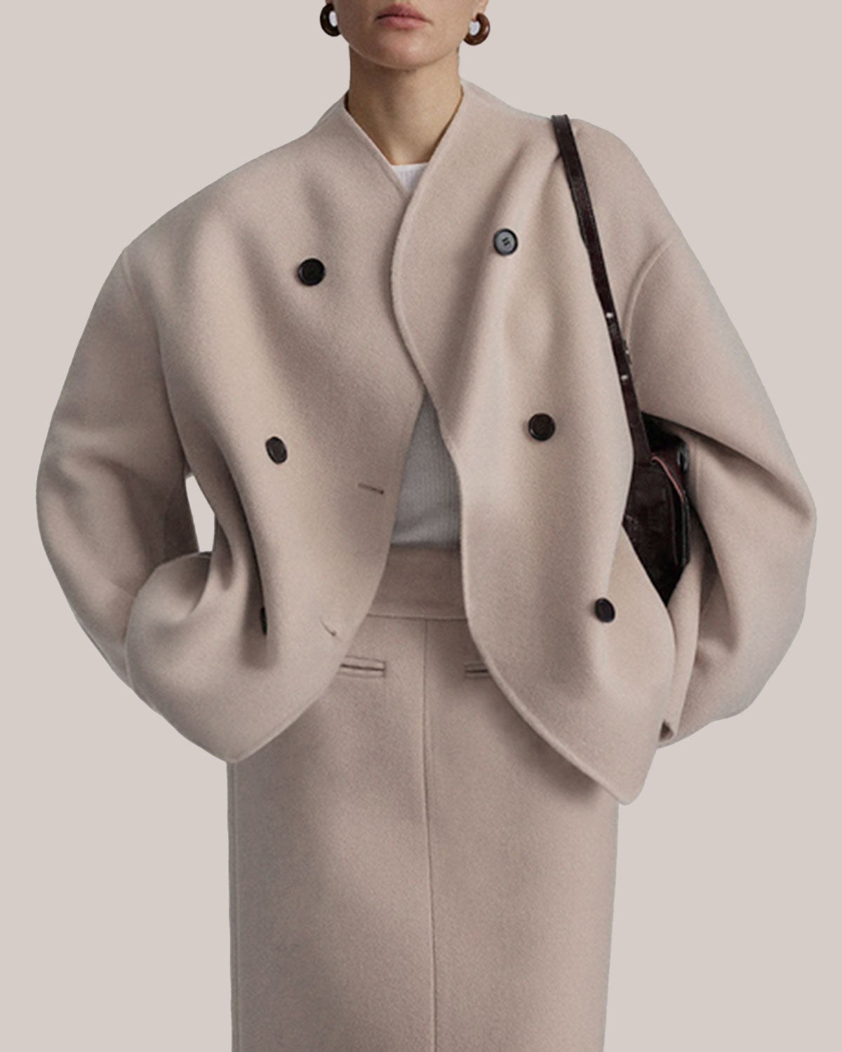 Women's Woven Polyester Coat Outerwear - RIHOAS