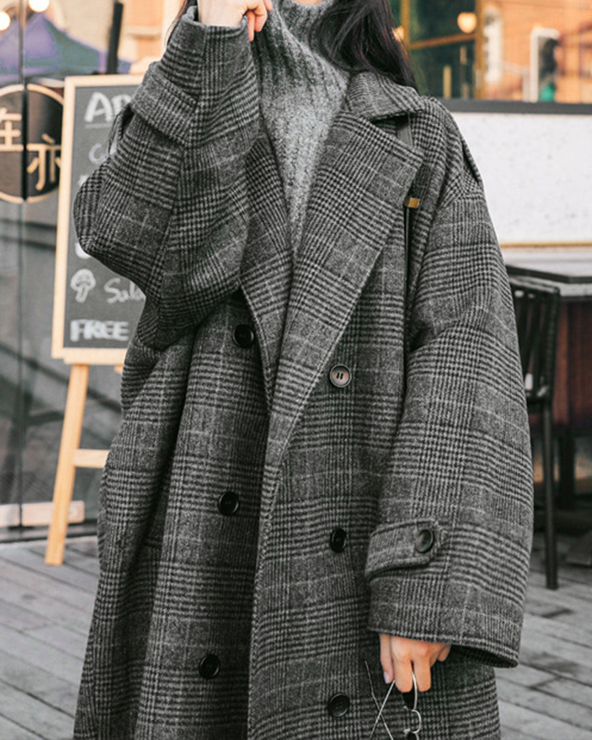 Women's Woven Polyester Coat Outerwear - RIHOAS