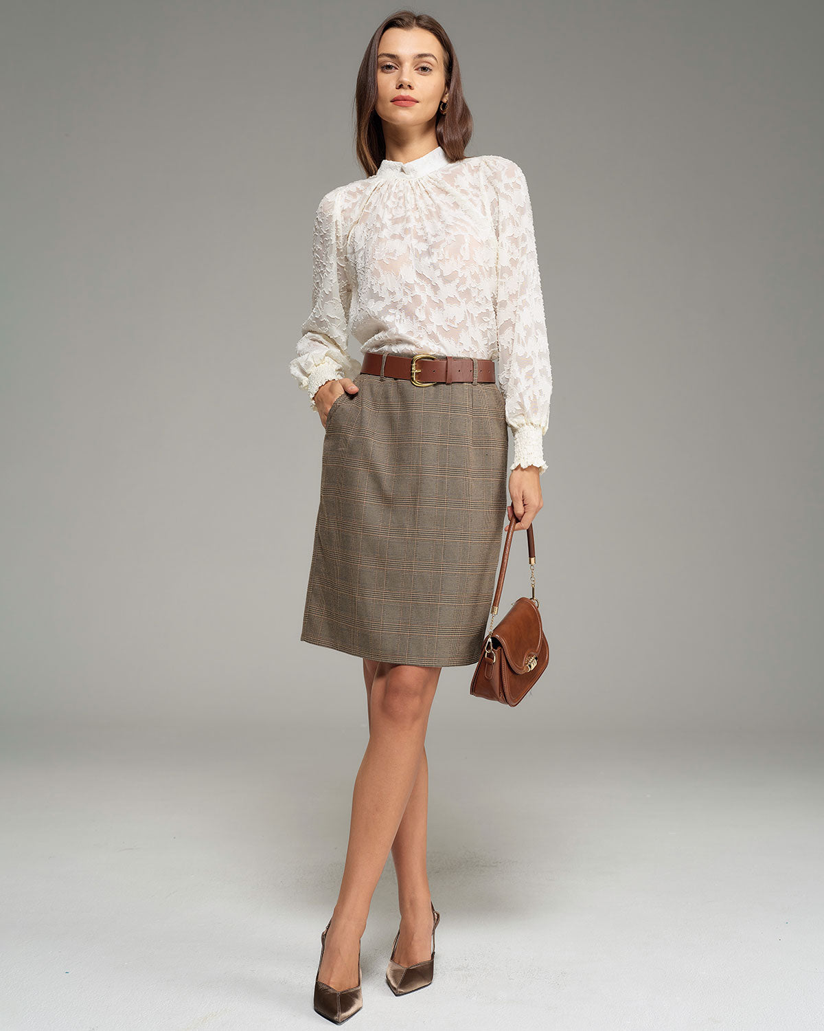 Women's Woven Polyester Halter Skirt Bottoms - RIHOAS