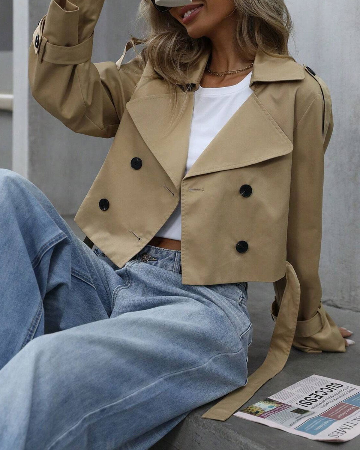 Women's Woven Polyester Jacket Outerwear - RIHOAS