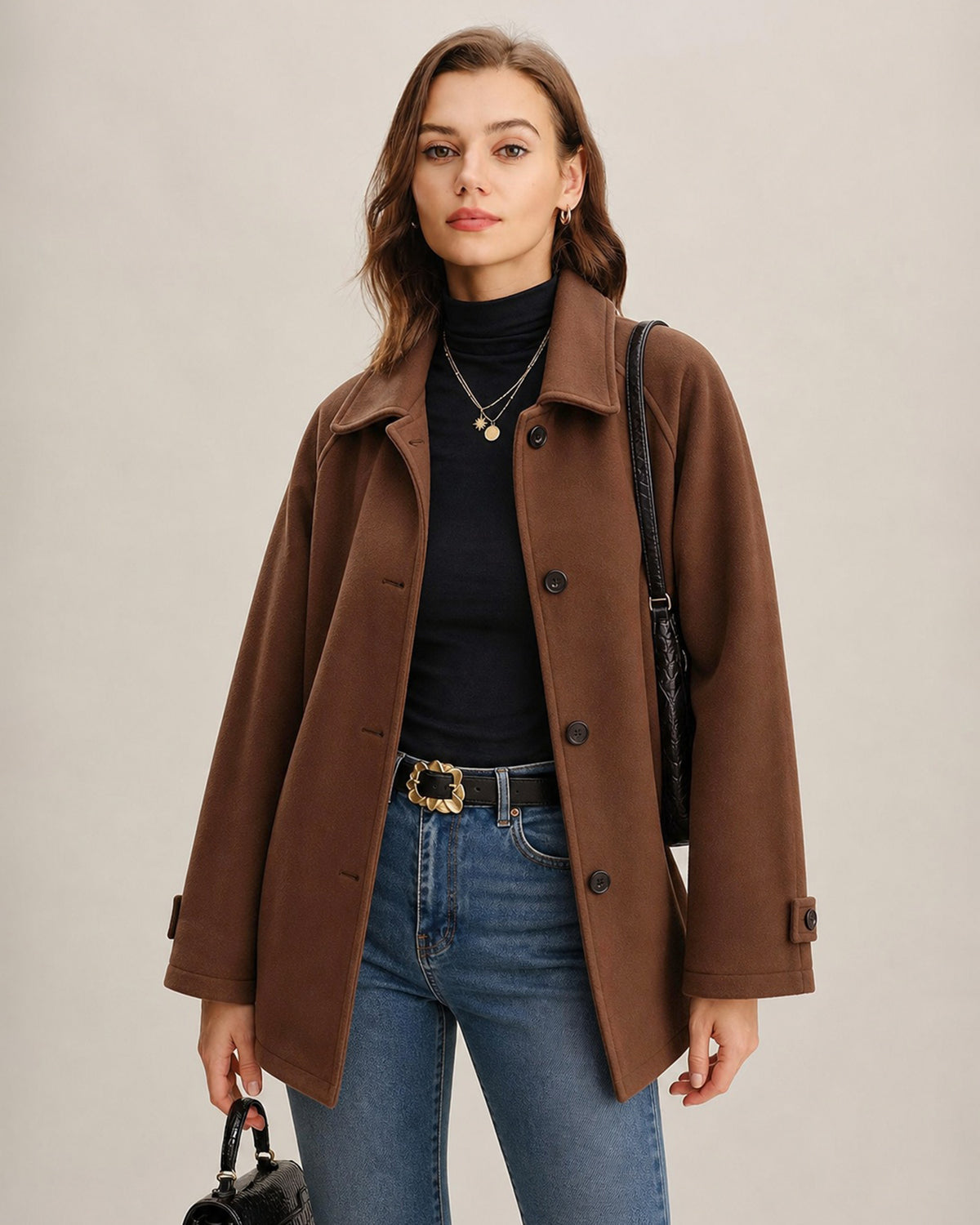 Women's Woven Polyester Jacket - RIHOAS - 02