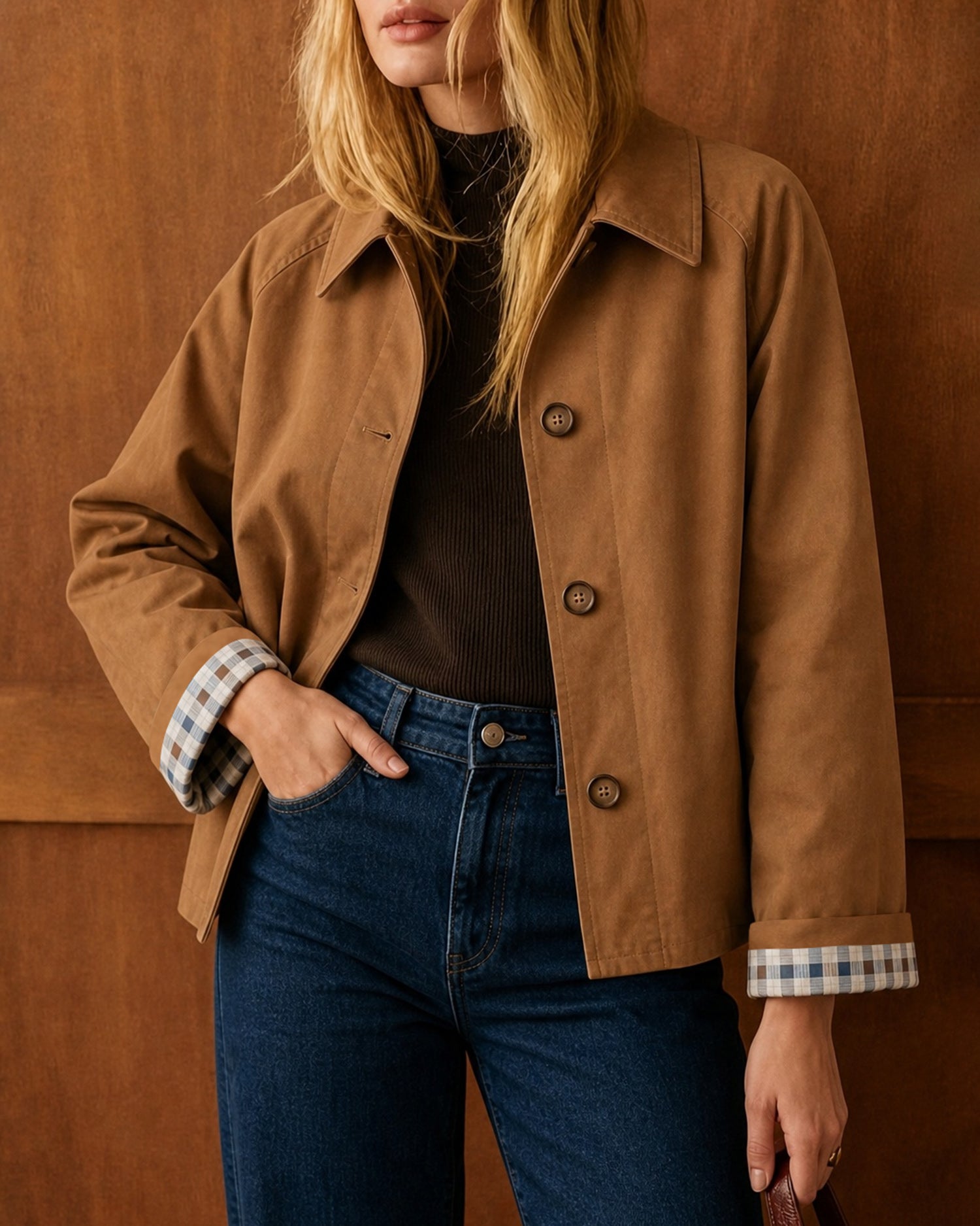 Women's Woven Polyester Jacket - RIHOAS