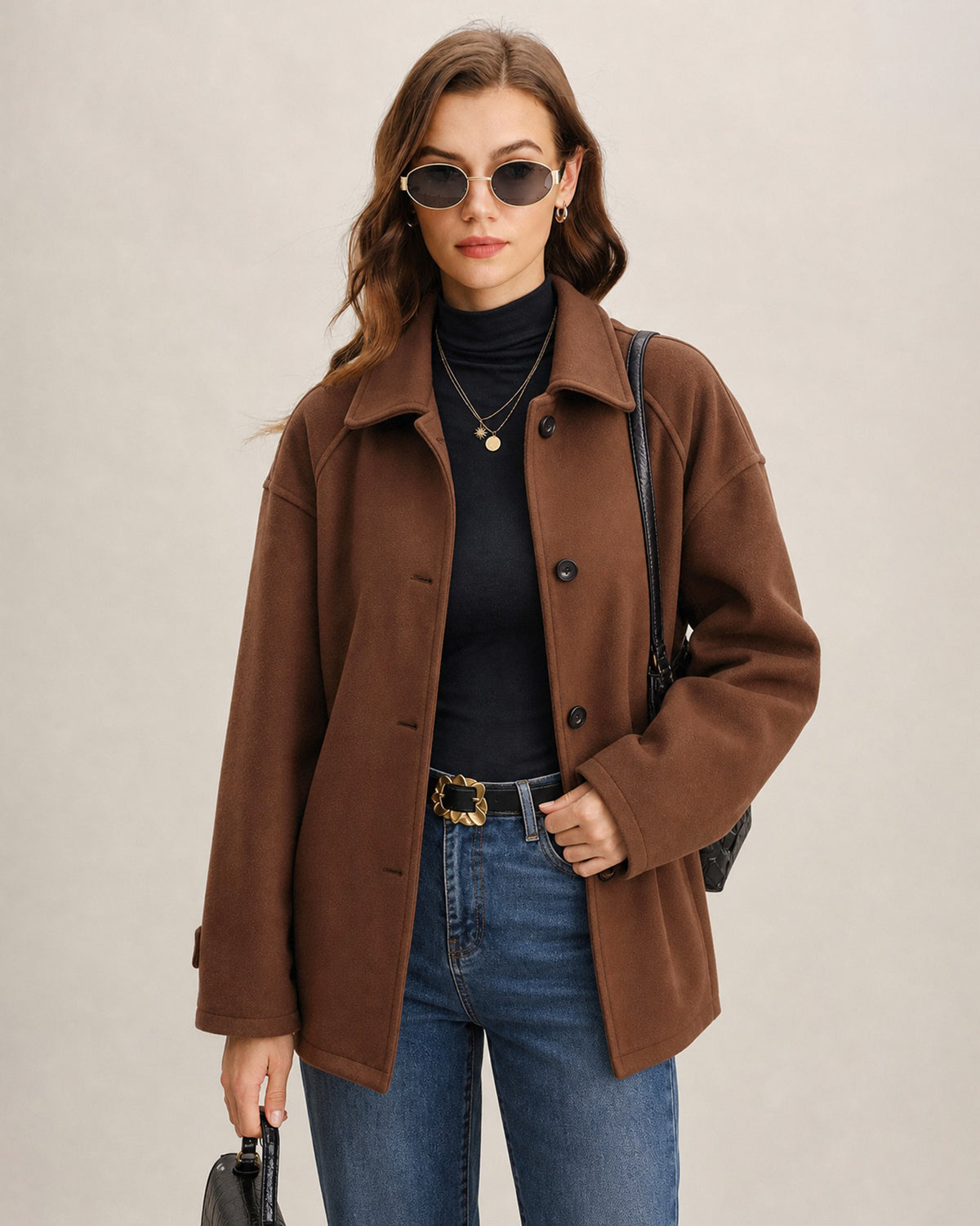 Women's Woven Polyester Jacket - RIHOAS - 01