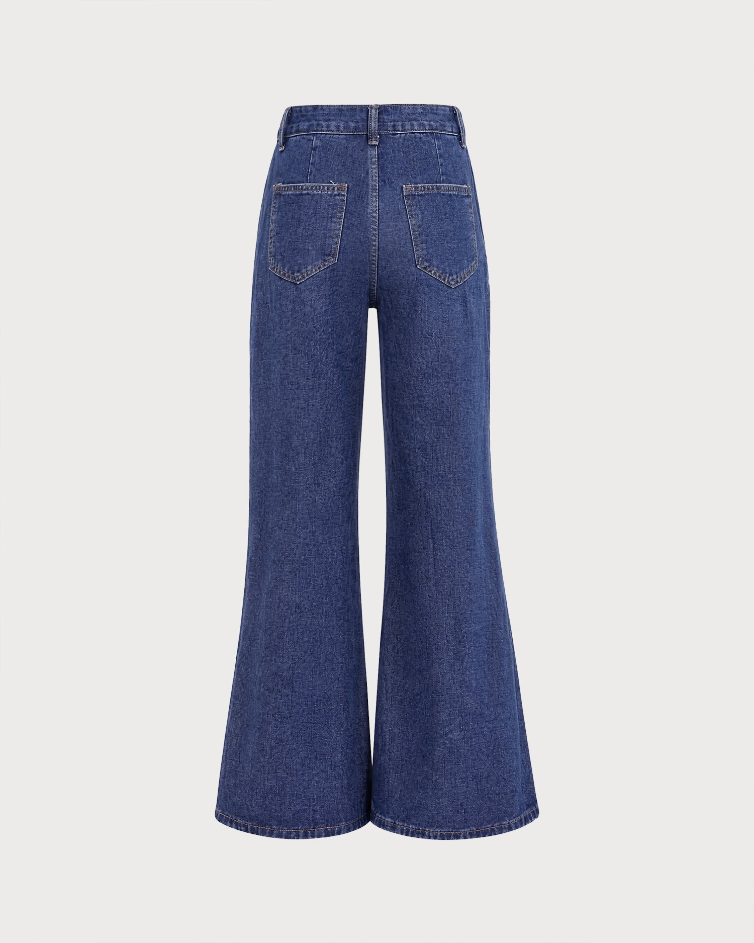 Blue Low Waisted Pockets Jeans 02