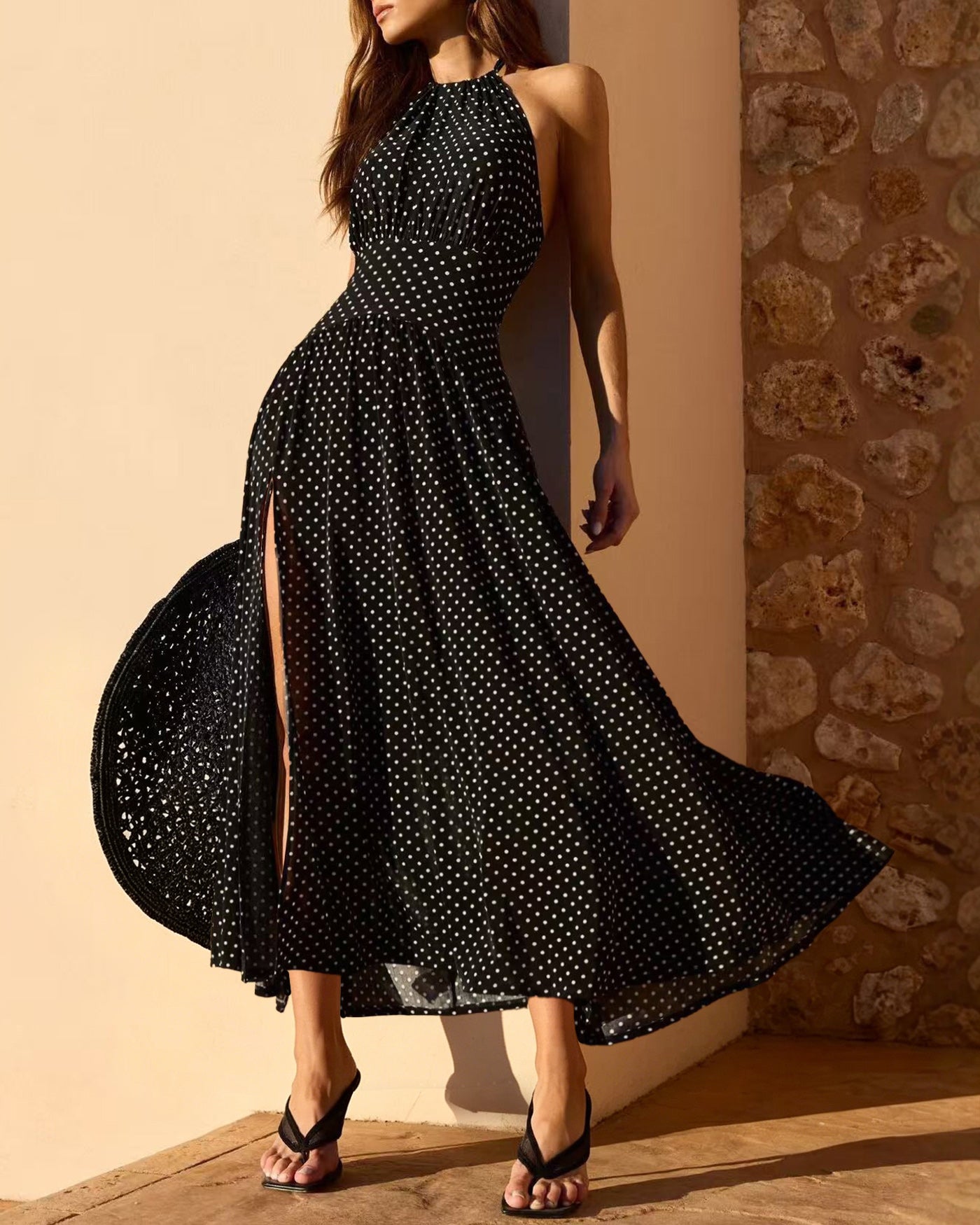 Women's Woven Polyester Maxi Dress Dresses - RIHOAS