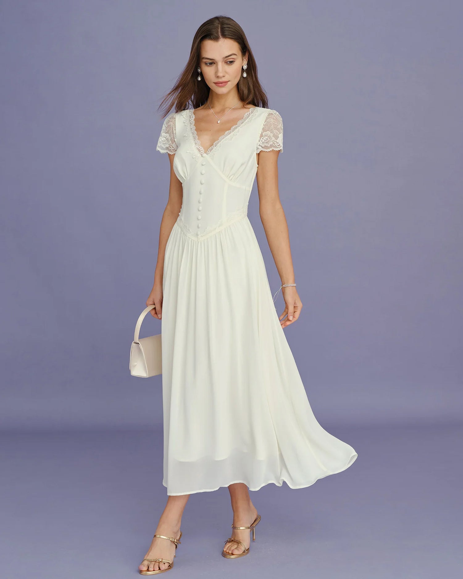 Women's Woven Polyester Maxi Dress - RIHOAS