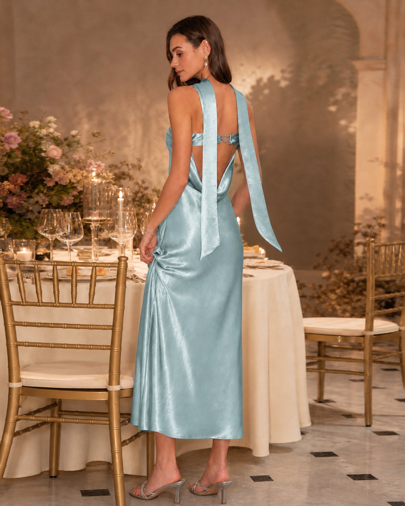 Women's Woven Polyester Maxi Dress Dresses - RIHOAS
