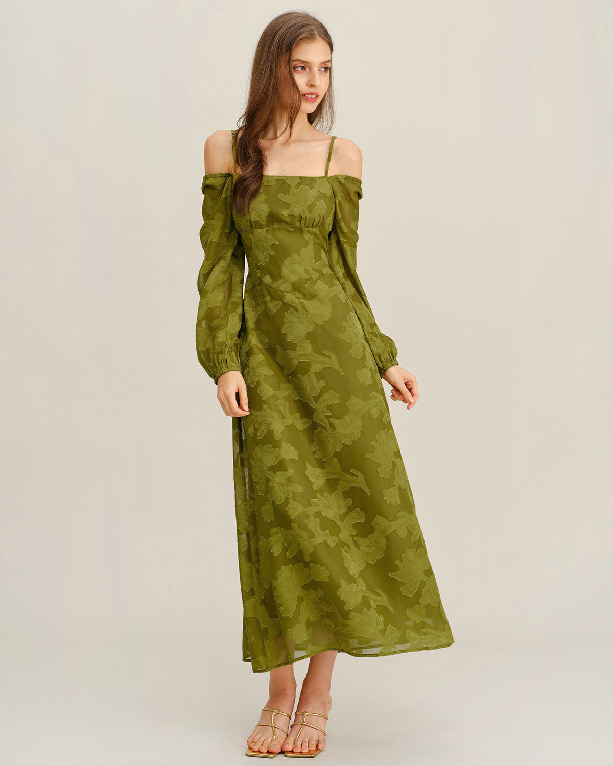 Women's Woven Polyester Maxi Dress - RIHOAS