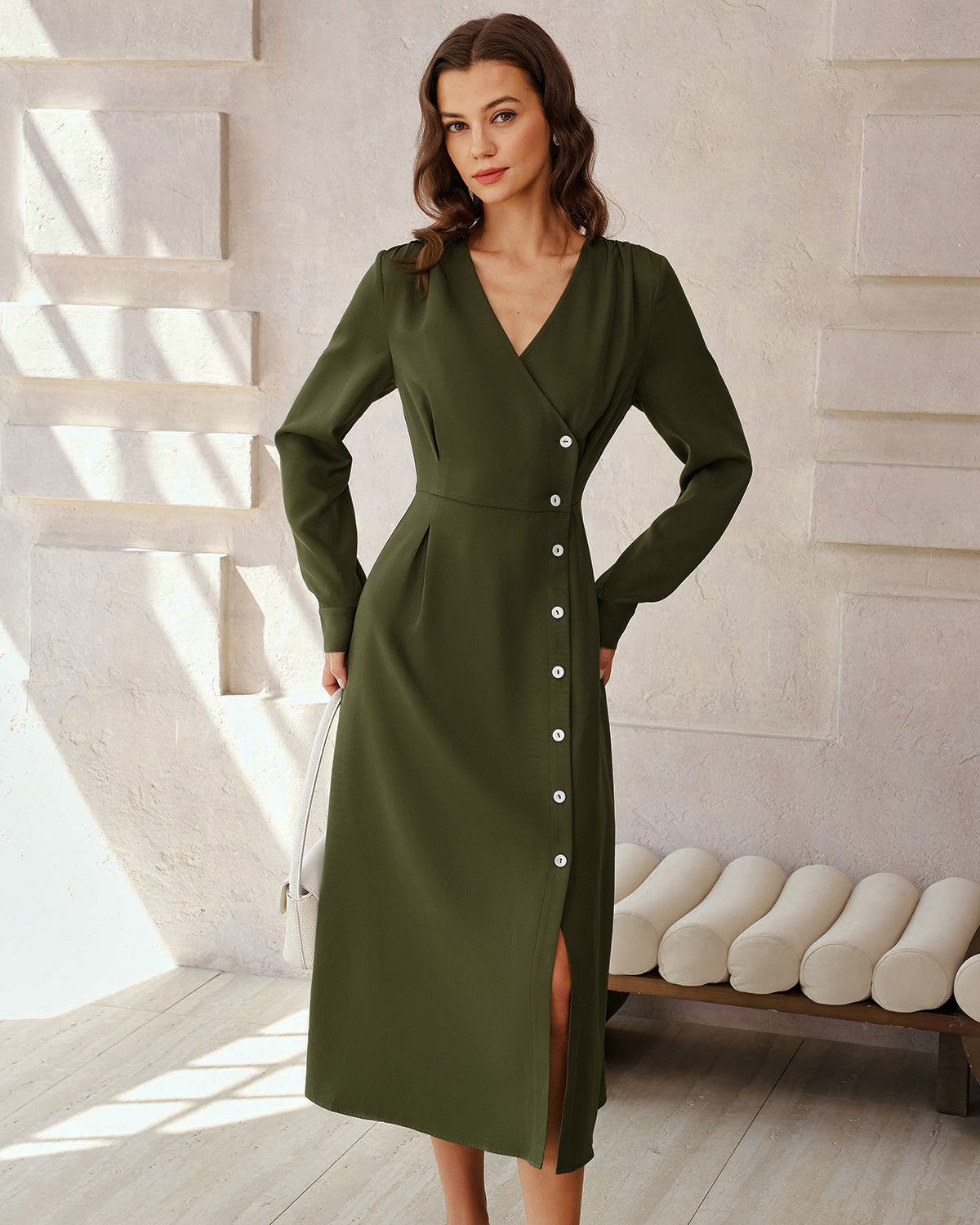 Women's Woven Polyester Maxi Dress Dresses - RIHOAS