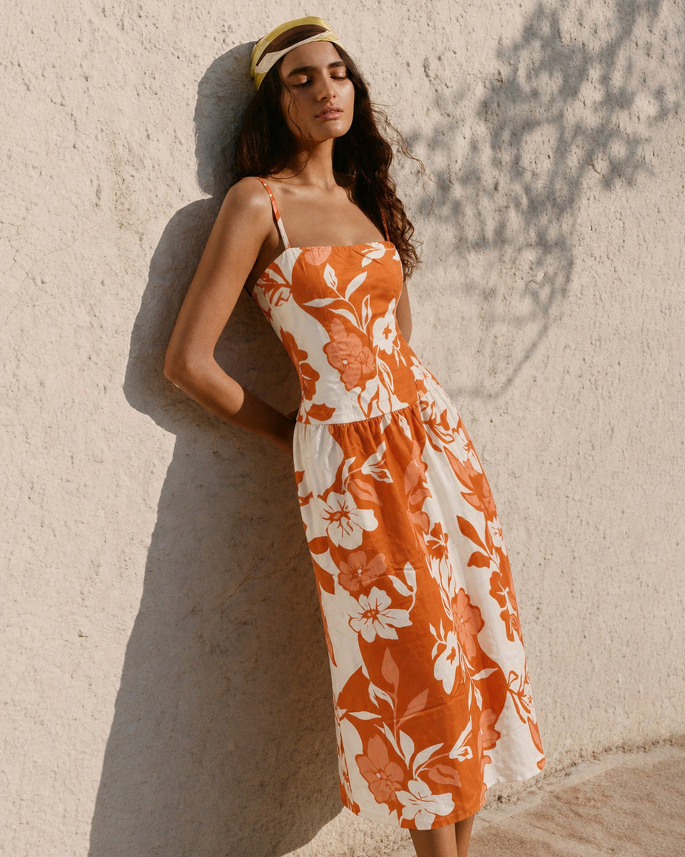 Orange Floral Slip A-Line Maxi Dress & Reviews - Orange - Dresses Orange Floral Slip A-Line Maxi Dress & Reviews - Orange - Dresses