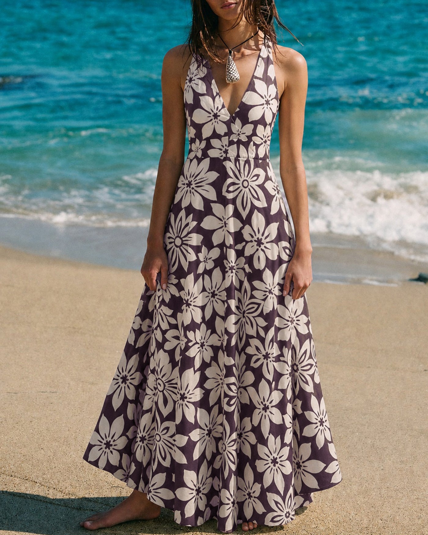 Women's Woven Polyester Maxi Dress Dresses - RIHOAS