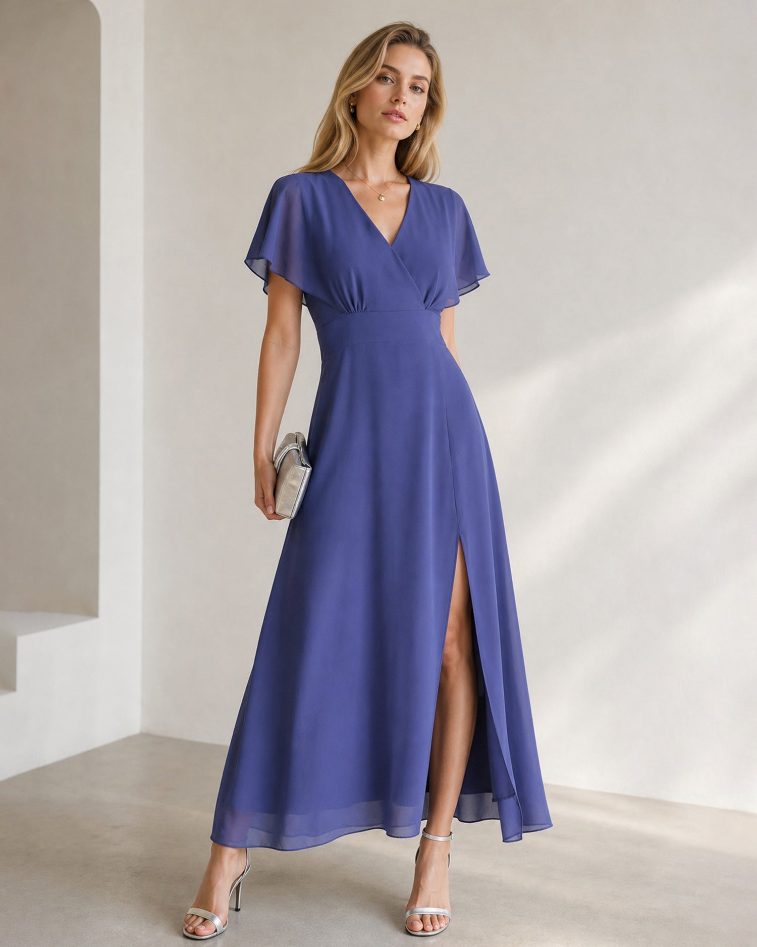 Women's Woven Polyester Maxi Dresses - RIHOAS