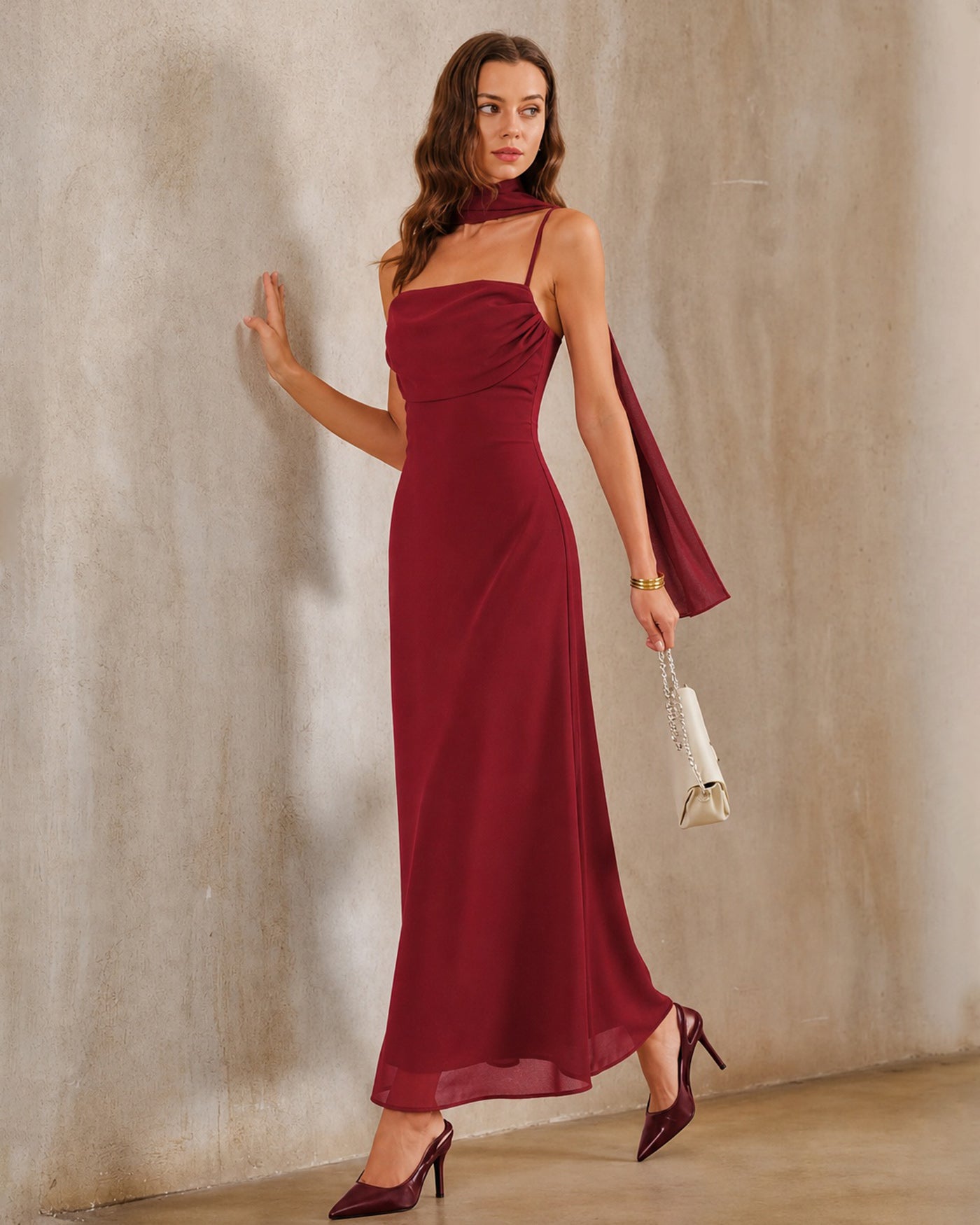 Women's Woven Polyester Maxi Dresses Dresses - RIHOAS