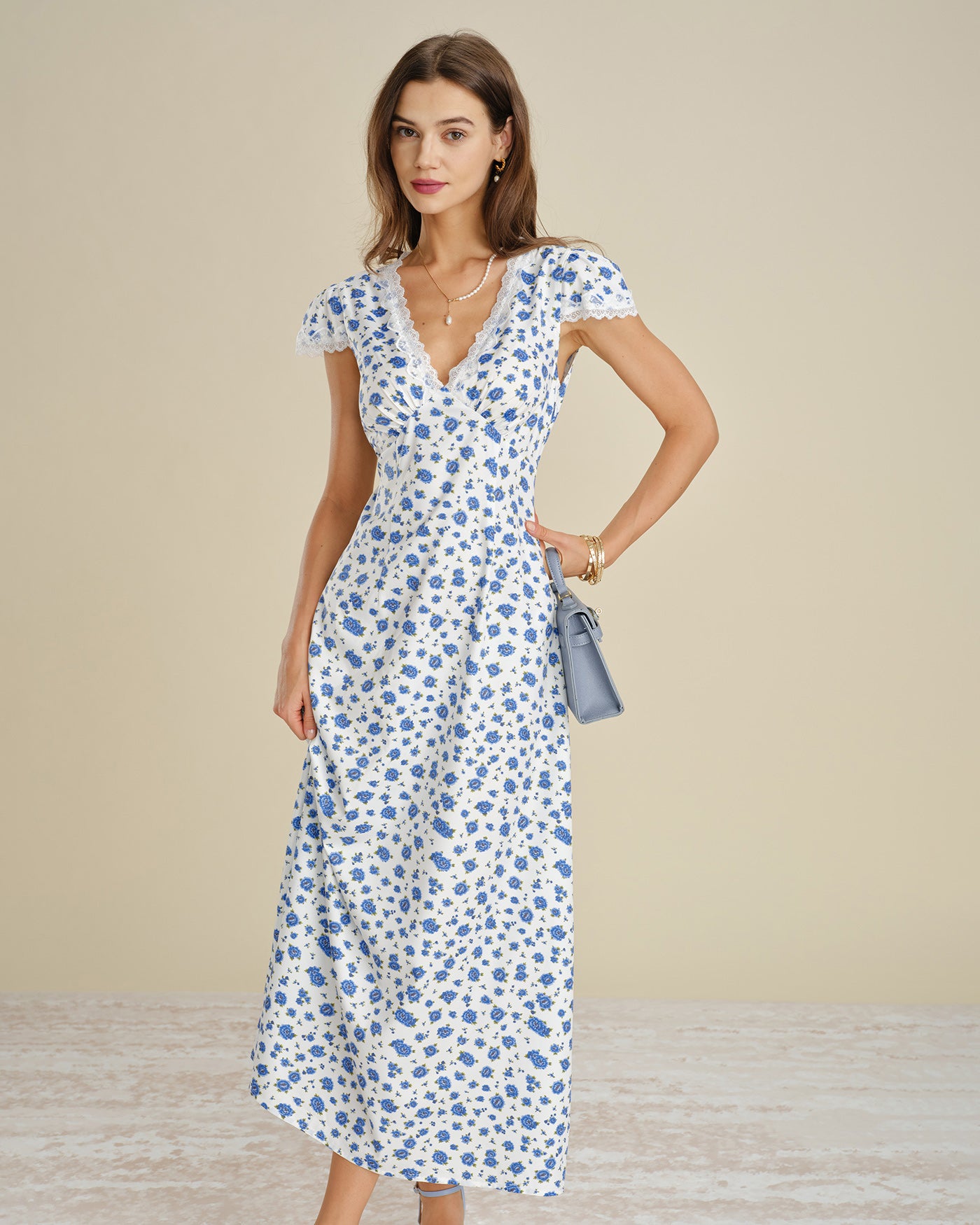 Women's Woven Polyester Maxi Dresses Dresses - RIHOAS