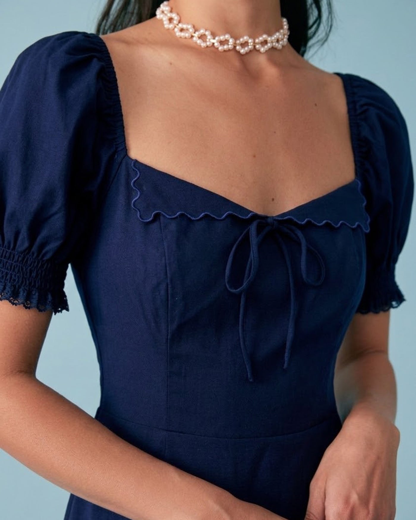 Women's Woven Polyester Midi Dress Dresses - RIHOAS