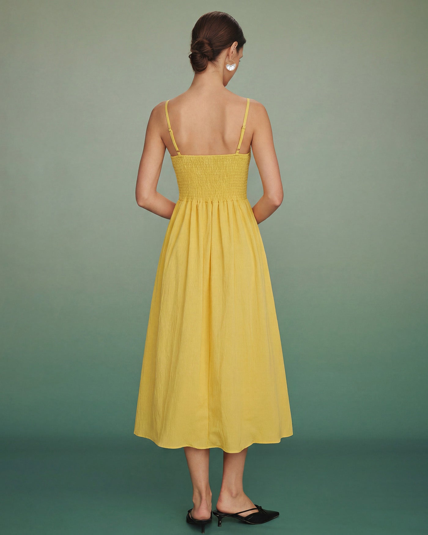 Women's Woven Polyester Midi Dress Dresses - RIHOAS