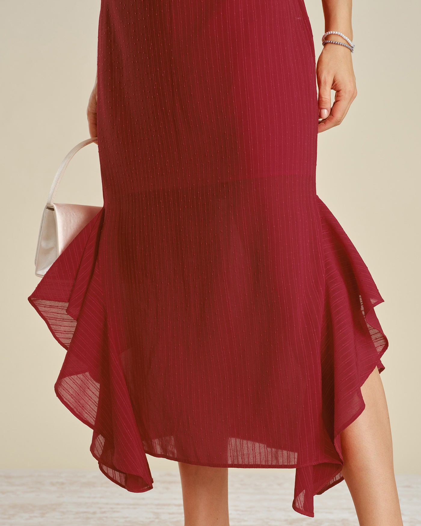 Women's Woven Polyester Midi Dress Dresses - RIHOAS