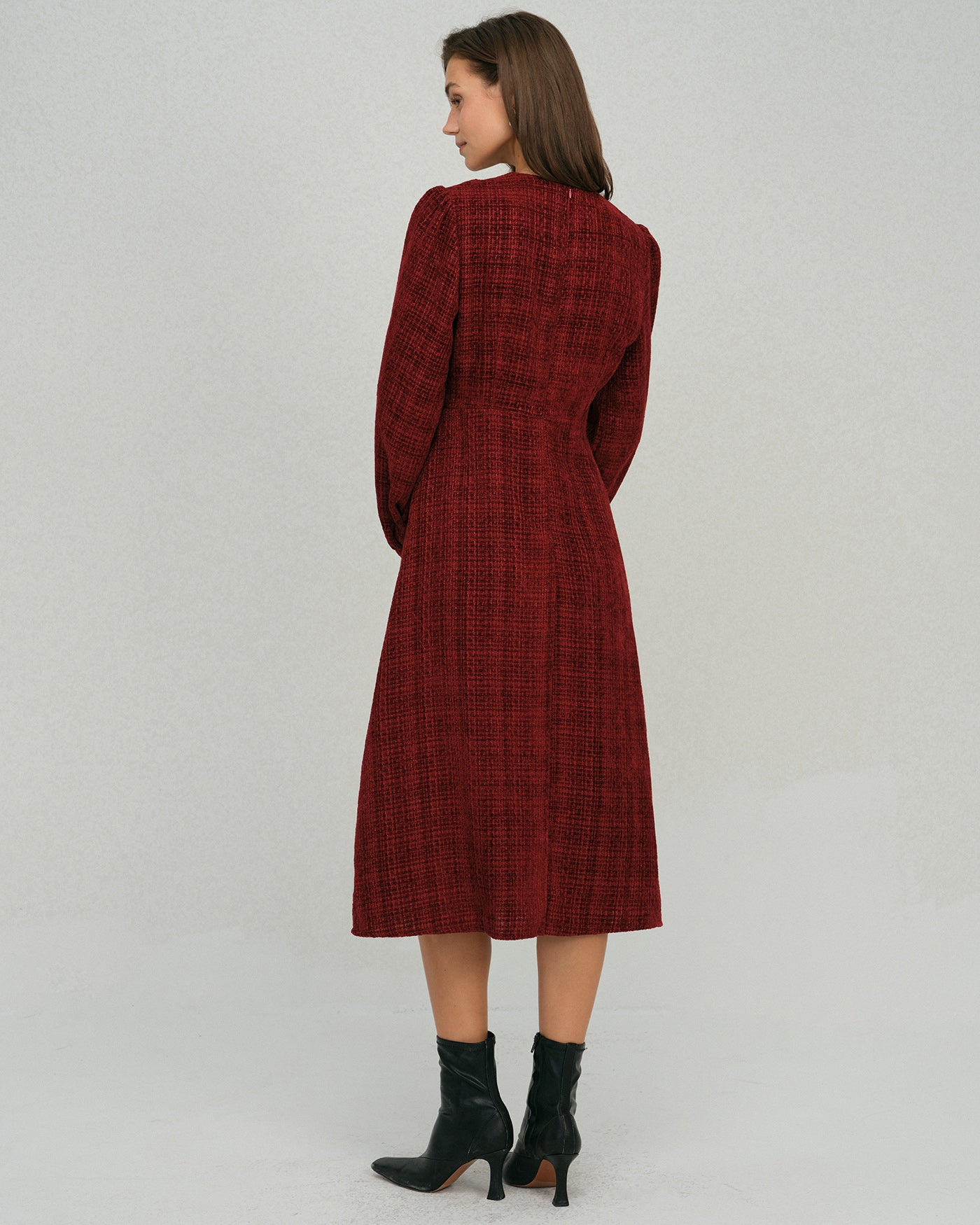 Women's Woven Polyester Midi Dress Dresses - RIHOAS