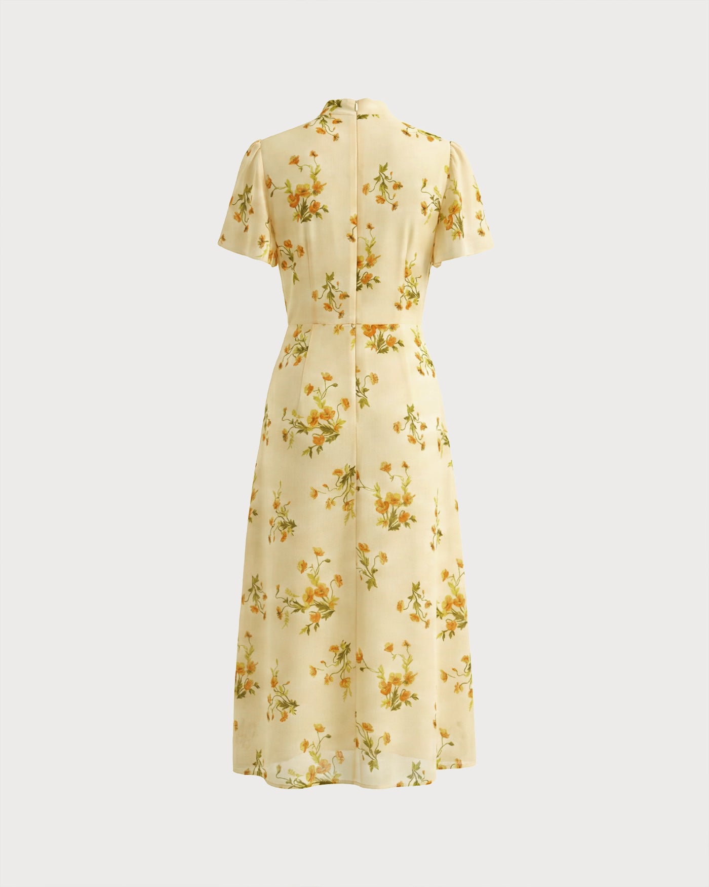 Women's Woven Polyester Midi Dress Dresses - RIHOAS