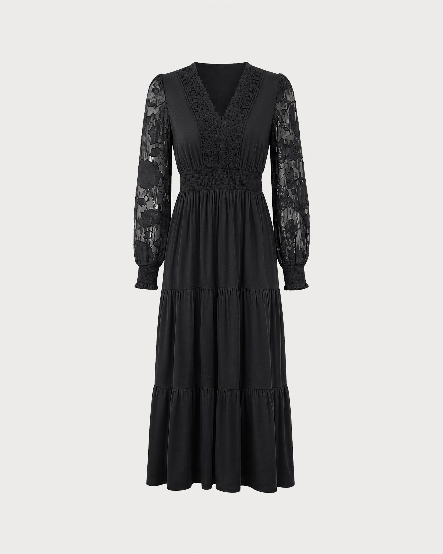 Women's Woven Polyester Midi Dress - RIHOAS - 02