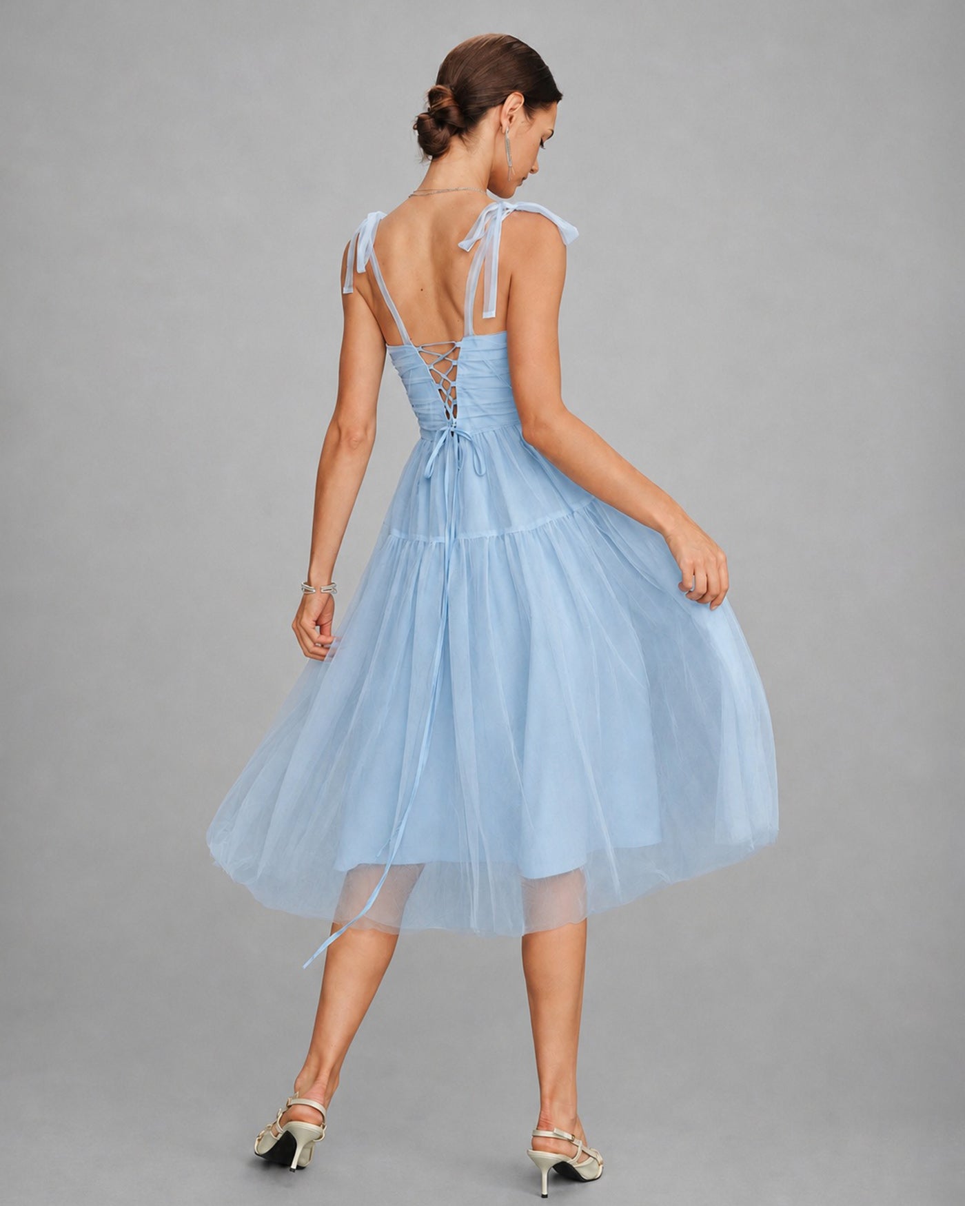Women's Woven Polyester Midi Dress Dresses - RIHOAS