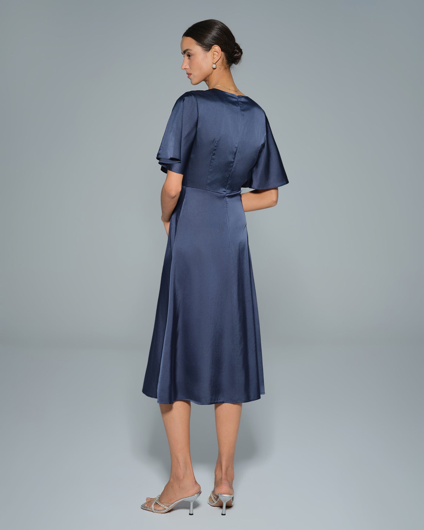 Women's Woven Polyester Midi Dress Dresses - RIHOAS