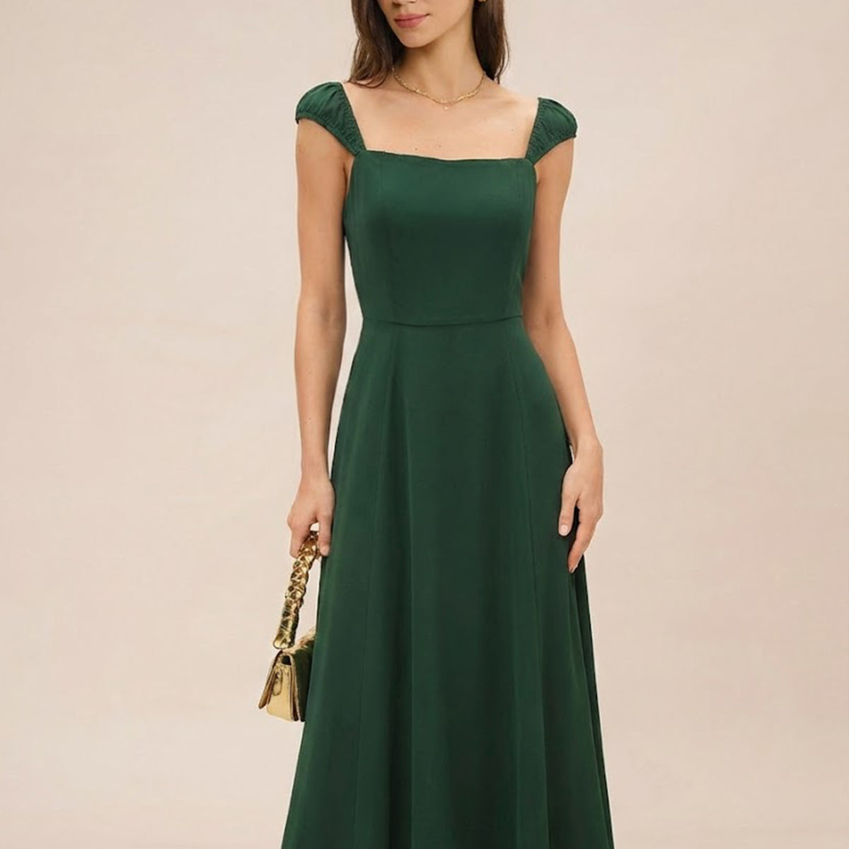 green evening midi dress The Veridian