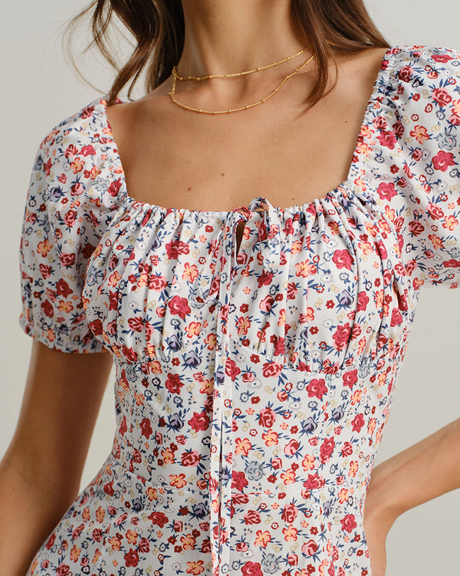 Women's Woven Polyester Midi Dress Dresses - RIHOAS