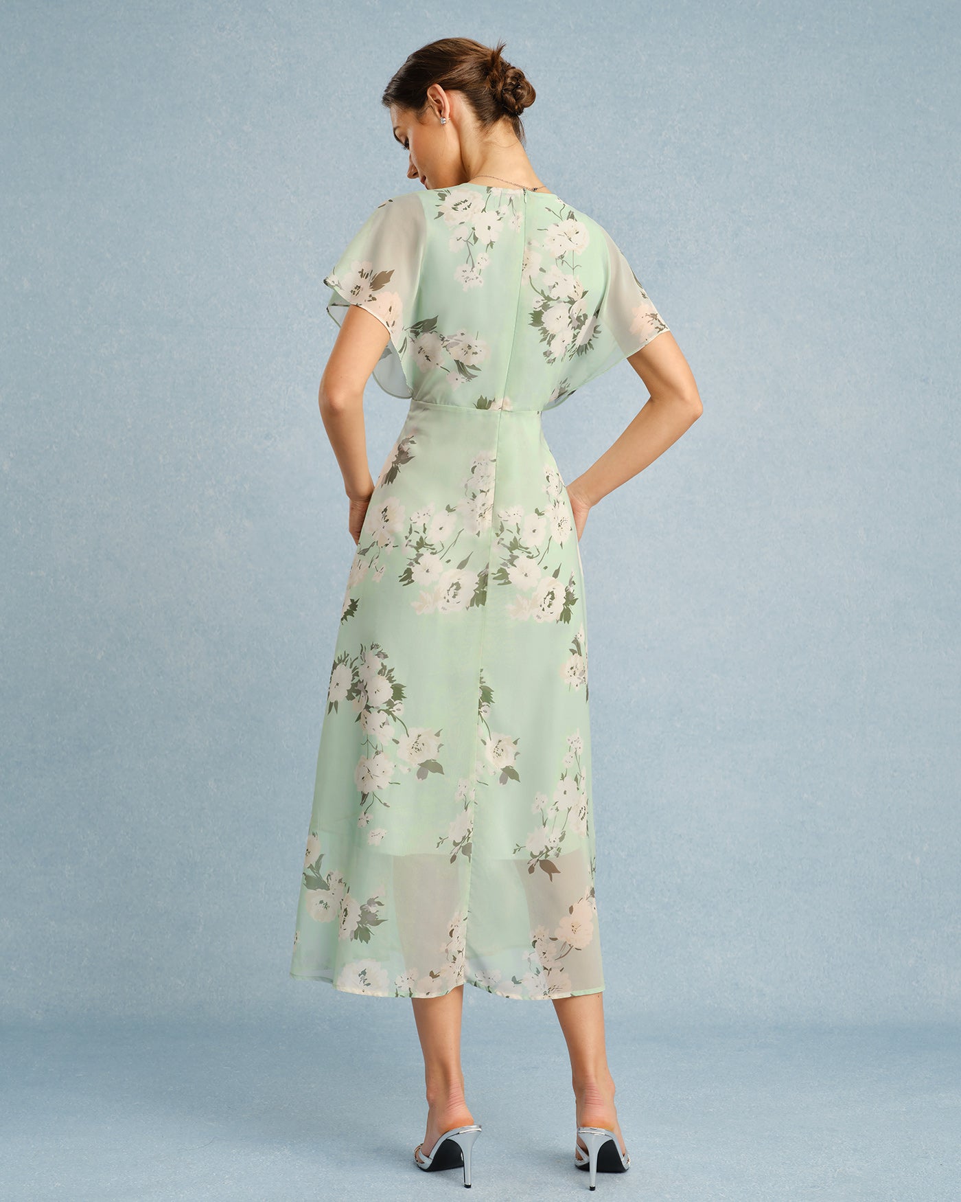 Women's Woven Polyester Midi Dress Dresses - RIHOAS