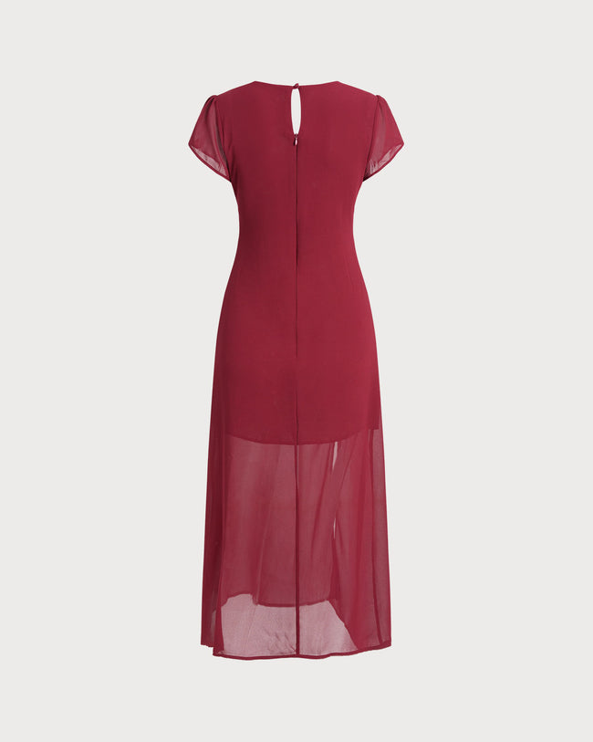Women's Woven Polyester Midi Dress Dresses - RIHOAS
