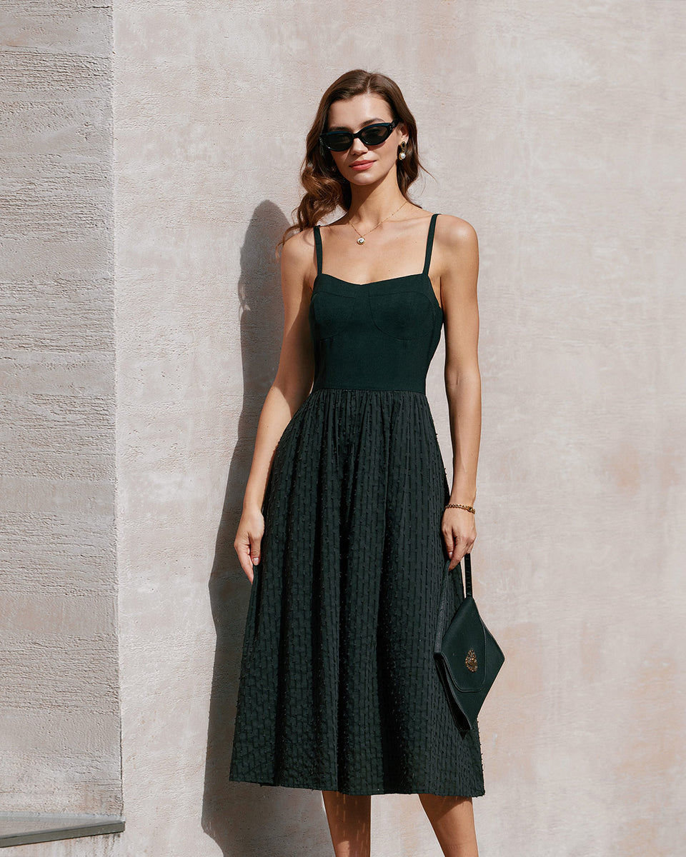 Black Sweetheart Neck Slip Midi Dress & Reviews - Black - Dresses | RIHOAS Black Sweetheart Neck Slip Midi Dress & Reviews - Black - Dresses | RIHOAS