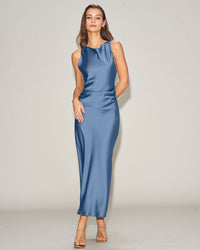 Women's Woven Polyester Midi Dresses Dresses - RIHOAS