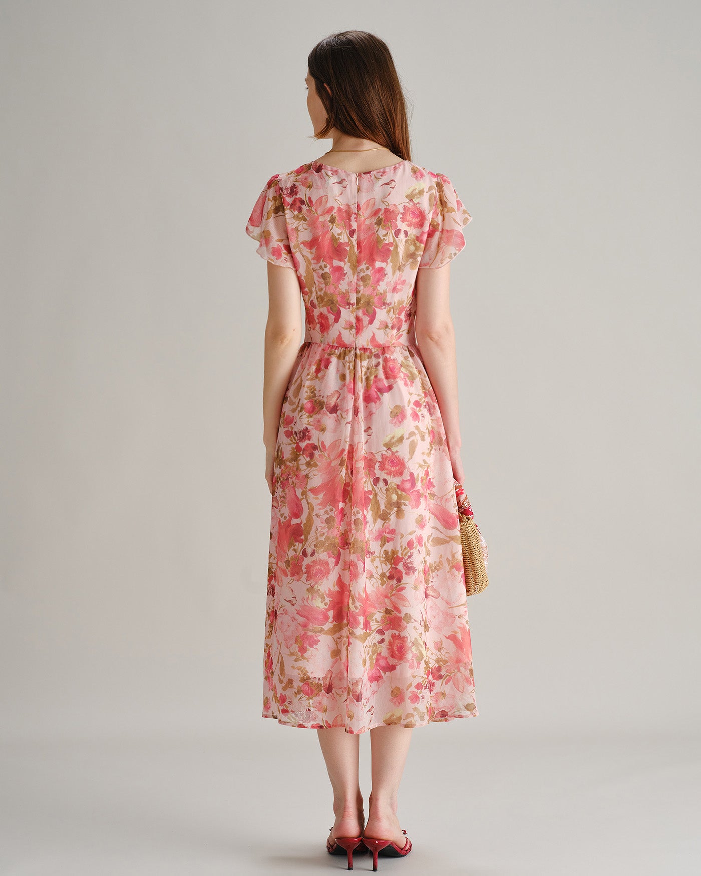 Women's Woven Polyester Midi Dresses Dresses - RIHOAS