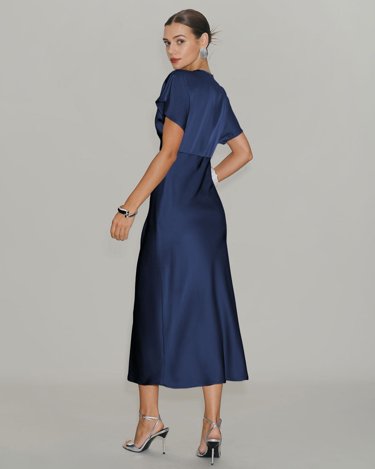Women's Woven Polyester Midi Dresses Dresses - RIHOAS