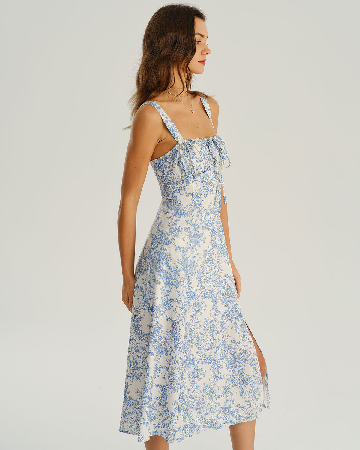 Women's Woven Polyester Midi Dresses Dresses - RIHOAS