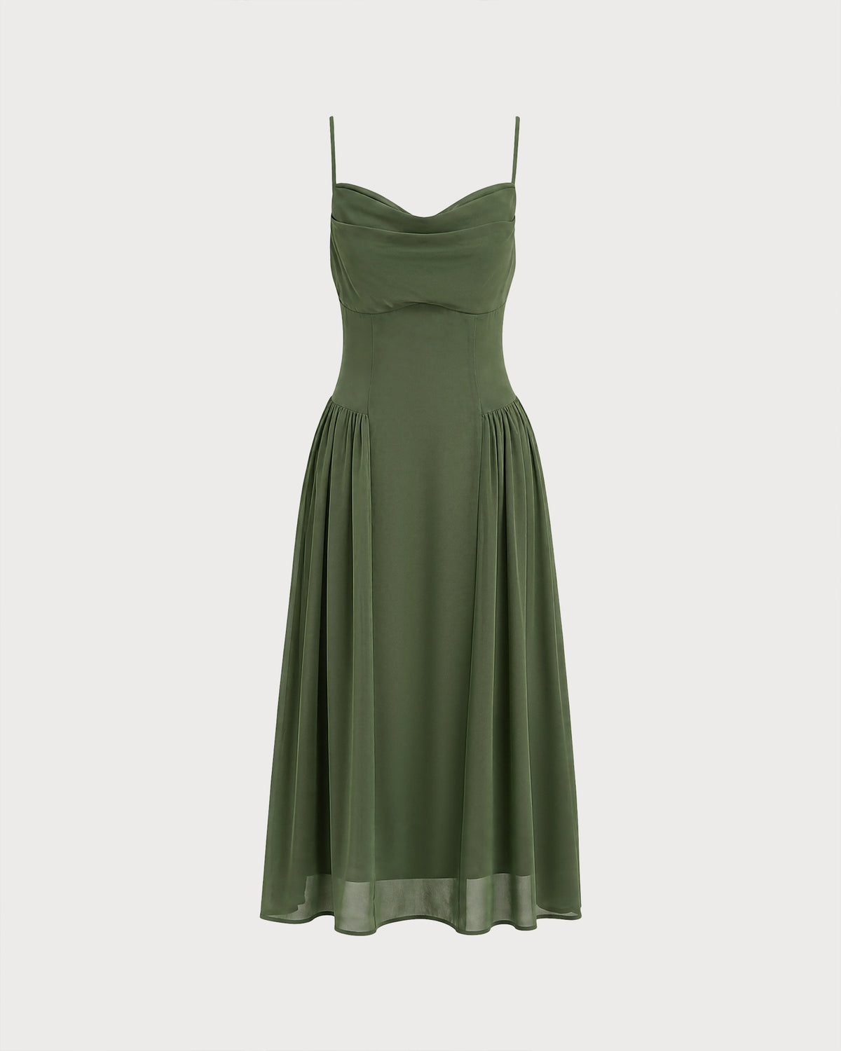 Women's Woven Polyester Midi Dresses - RIHOAS