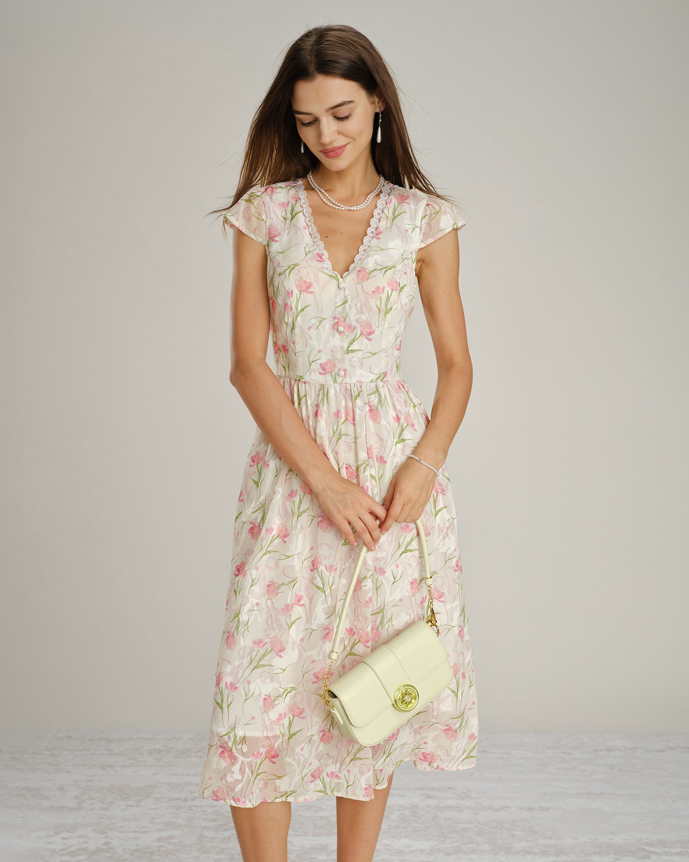 Women's Woven Polyester Midi Dresses Dresses - RIHOAS
