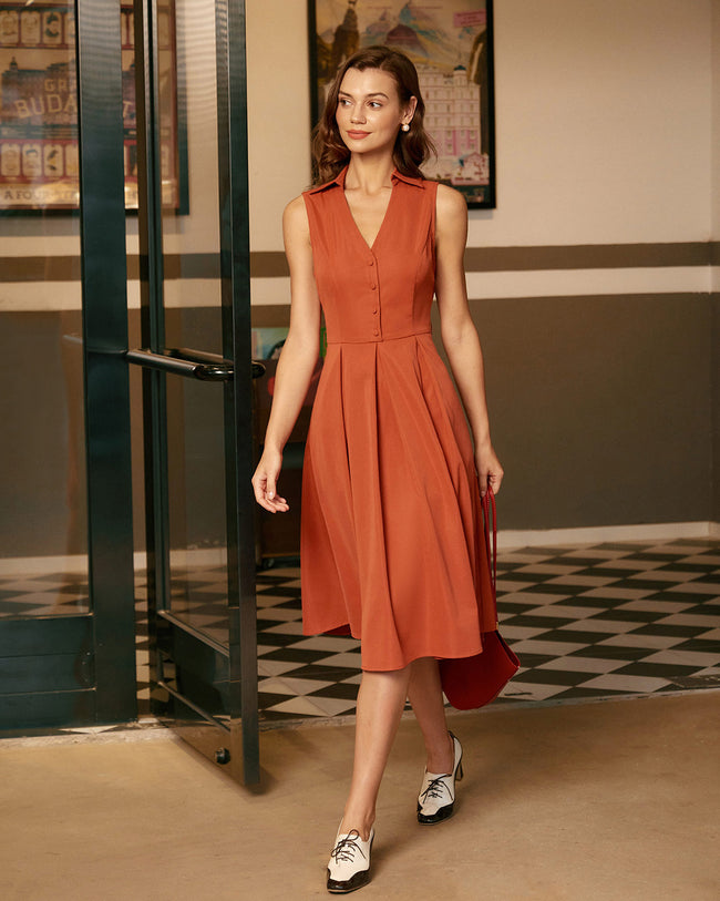 Women's Woven Polyester Midi Dresses Dresses - RIHOAS