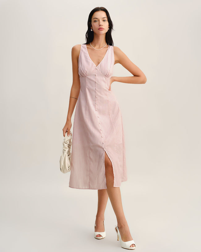 Women's Woven Polyester Midi Dresses Dresses - RIHOAS