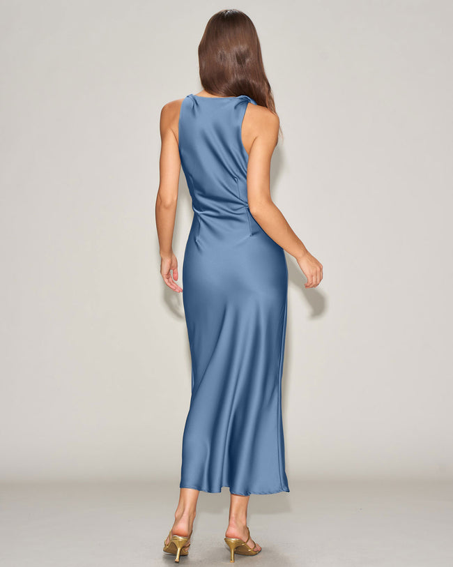 Women's Woven Polyester Midi Dresses Dresses - RIHOAS