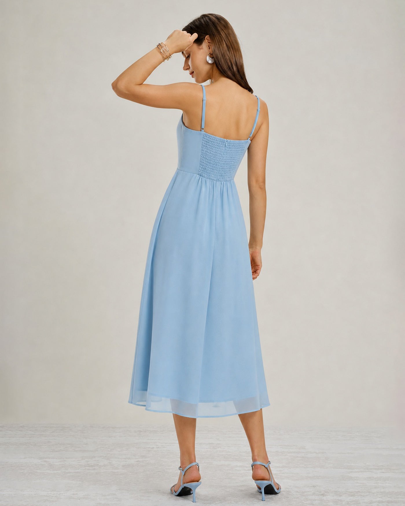 Women's Woven Polyester Midi Dresses Dresses - RIHOAS