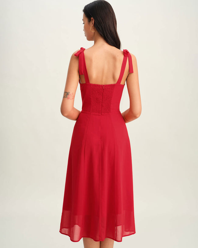 Women's Woven Polyester Midi Dresses Dresses - RIHOAS
