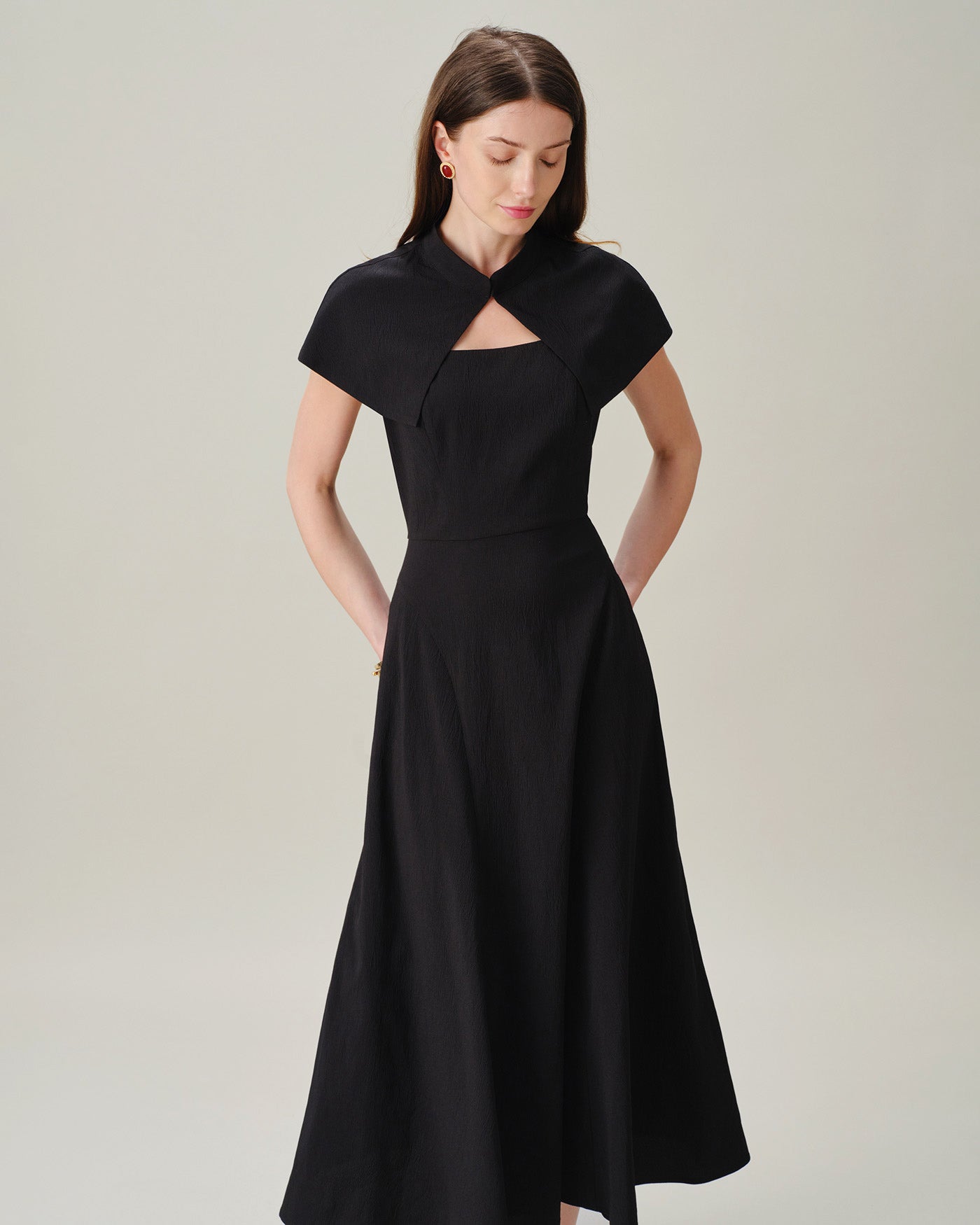 Women's Woven Polyester Midi Dresses Dresses - RIHOAS